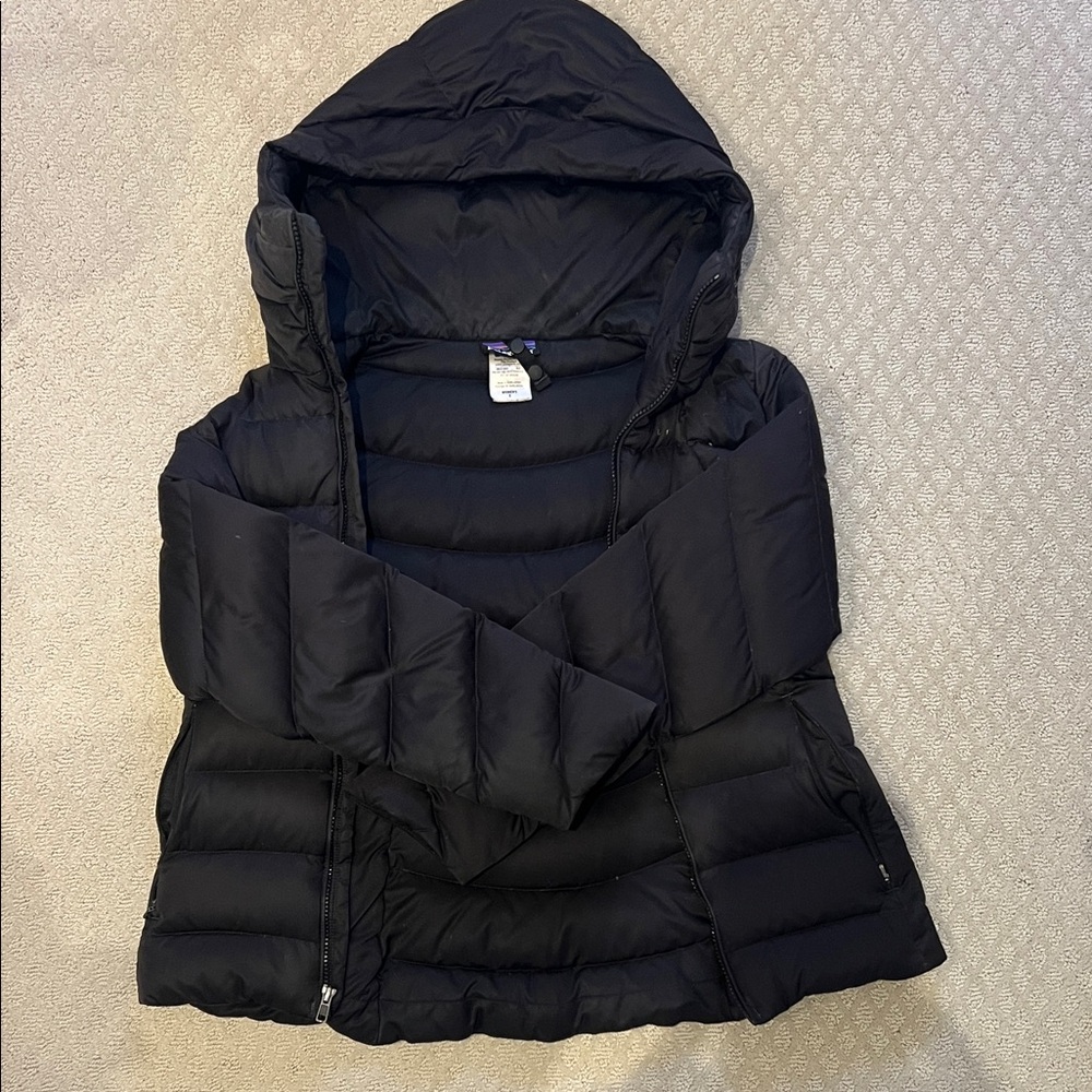 Patagonia Black Hooded Puffer Jacket